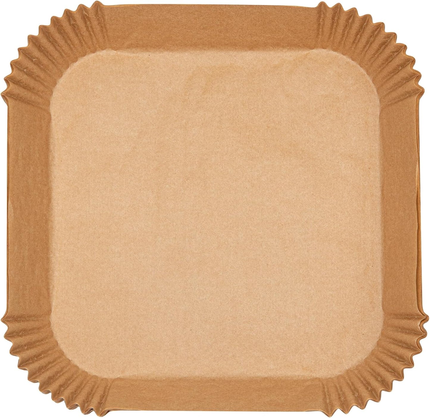 Restaurantware-Pastry Tek 8.1 x 5.5 x 1.8 Inch Air Fryer Liners, 100 Rectangle Air Fryer Baskets - No-Stick Silicone Coating, Unbleached, Food-Grade Paper Liners, For Steamer, Microwave, Oven