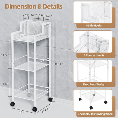 Metal Hair Tool Organizer Wall Mounted, Hair Dryer Holder Basket Storage | Hair Straightener Styling Tools Holder Wall Mount, Bathroom Sink Organizer Countertop for Vanity Makeup Brush, Black