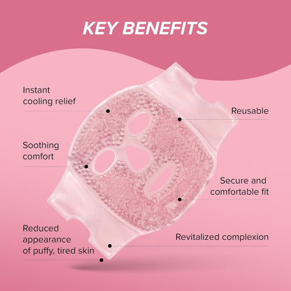 SKIN GYM CryoChill Ice Beaded Face Mask, Reusable Cooling Cryo Puffiness