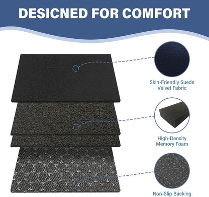 SPRING SEAON Wheelchair Armrest Covers, Soft Suede Memory Foam Pads, 1 Pair