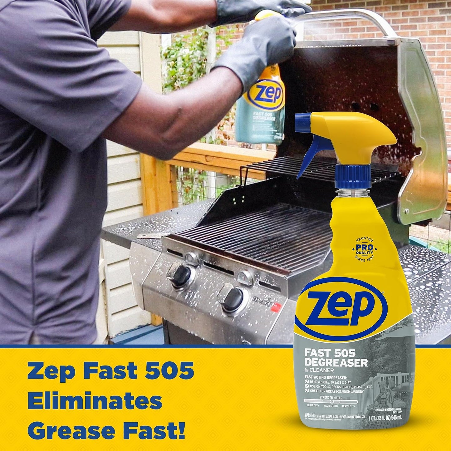 Zep ZU50532 Fast 505 Cleaner and Degreaser 32 Ounces, 32 Fl Oz, clear