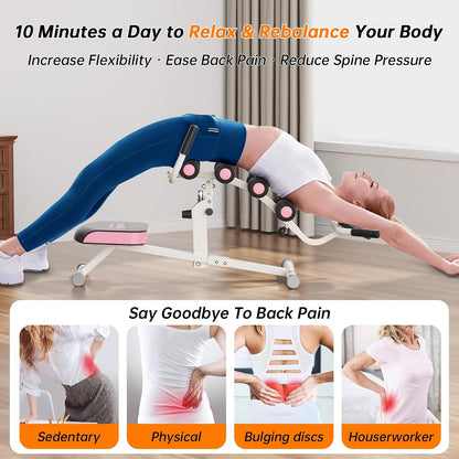 Inversion Table for Back Pain Relief - 350lbs Capacity, Improve Posture and Spinal Health - Ideal for Home and Gym Use