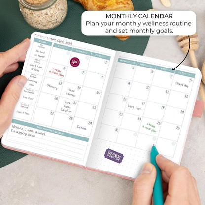 Clever Fox Food Journal for Women & Men, Weight Loss Tracker, Aquamarine