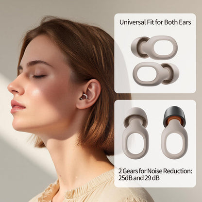Ear Plugs for Sleeping, 25-29dB Soft Silicone Ear Plugs for Side Sleepers | Silicone Ear Plugs for Sleeping,Reusable Ear plugs with 16 Soft Tips,Noise Cancelling Sleep Earplugs for Snoring