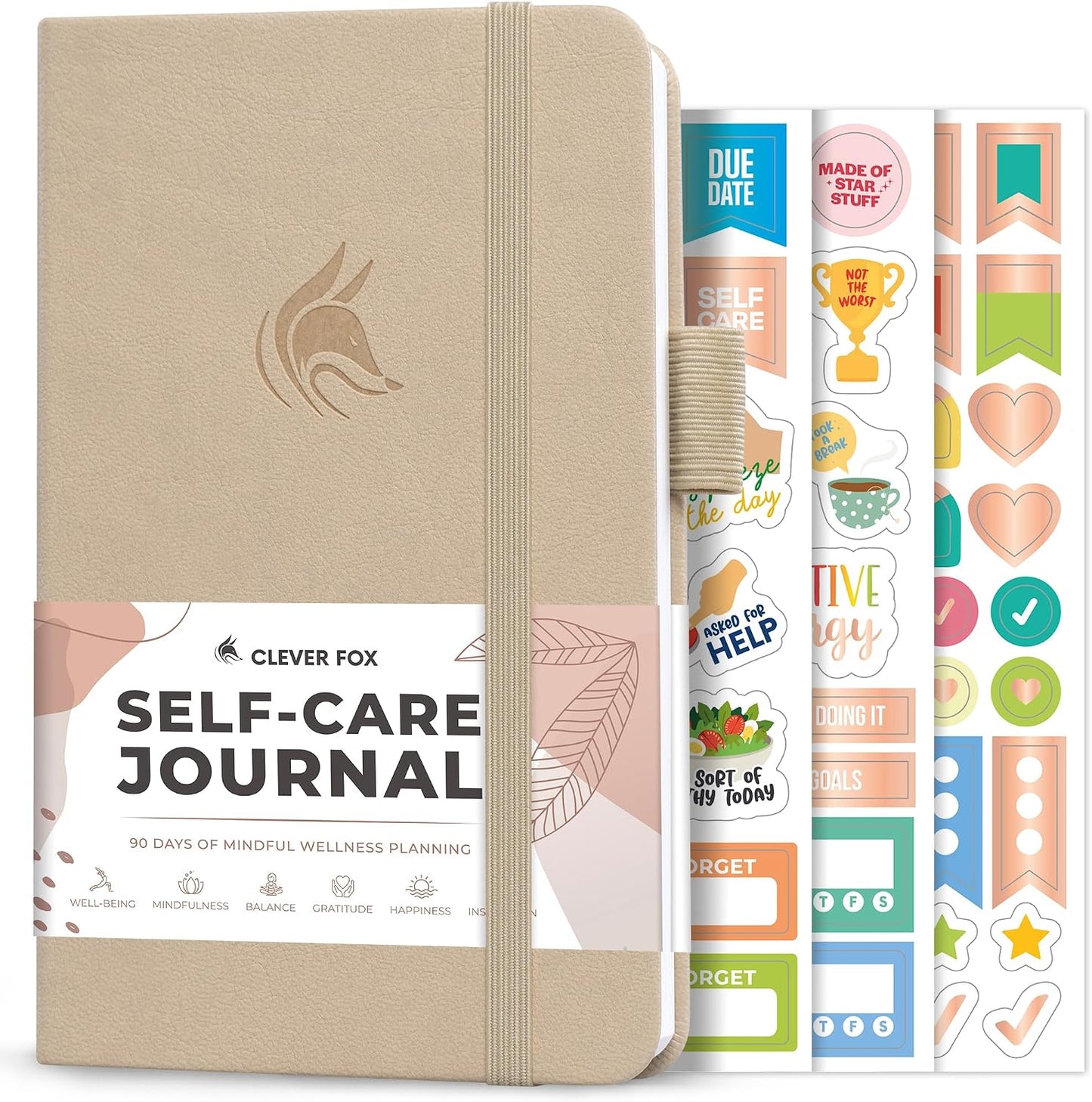 Clever Fox Self-Care Journal for Women, Daily Planner 5.8x8.3 Aquamarine | 3-month mental health journal, habit tracker, wellness journaling supplies for women & teen girls, gratitude & mood log