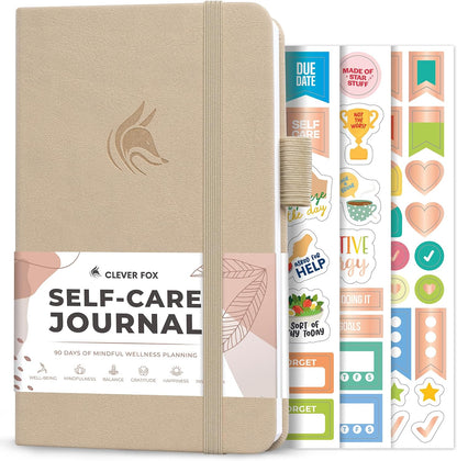 Clever Fox Self-Care Journal for Women, Daily Planner 5.8x8.3 Aquamarine | 3-month mental health journal, habit tracker, wellness journaling supplies for women & teen girls, gratitude & mood log