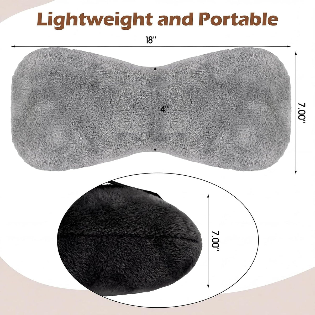 Colingmill 1 Pc Neck Pillow for Recliner Chair Headrest,Grey