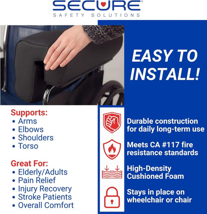 Secure Safety Solutions Wheelchair Armrest Lateral Support Cushion