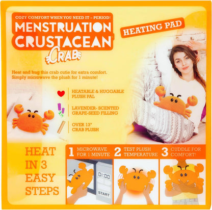 Menstruation Crustacean Lobster by Relatable, Microwavable Heating Pad for Period Cramps, Cuddly Plushies, Great Gift Ideas for Loved Ones of All Ages, Includes 1 Lavender Scented Heating Pad Plushy