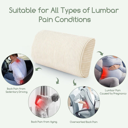 HIGOGOGO Lumbar Support Pillow for Recliner Chair/Accent Chair/Couch, Memory Foam Back Support Cushion for Elderly, Recliner Cushions for Back Rest, Pain Relief, Reading, Washable Cover, Brown