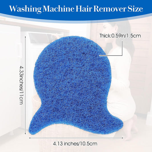 4 Pcs Pet Hair Remover for Laundry, Reusable Dog Cat Hair Catcher | Hair Catcher for Washer and Dryer, Effectively Removes Pet Fur Lint Dander from Clothes Bedding Eco-Friendly