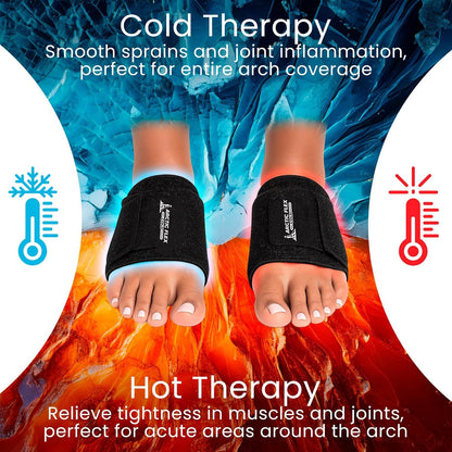 Arctic Flex Foot Ice Pack Wrap - Reusable Gel Cold Brace for Arch Pain