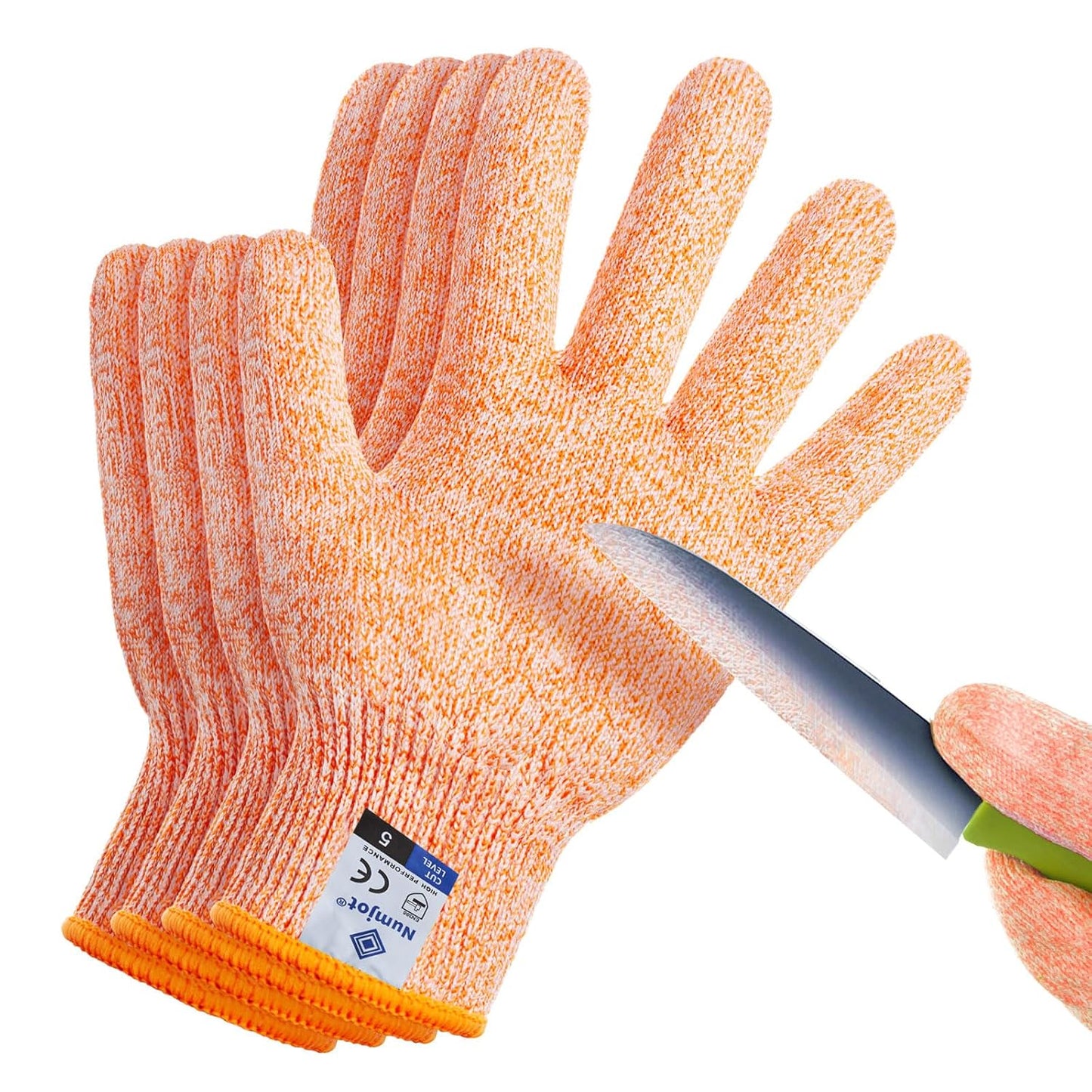 Cutting Gloves, Food Grade Level 5 Protection, Safety Kitchen Cut Gloves for Oyster Shucking, Fish Fillet Processing, Mandolin Slicing, Meat Cutting and Wood Carving. (Violet-Medium 2 Pairs)