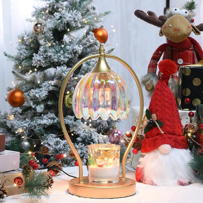 GOODBUY Candle Warmer Lamp with Timer Dimmable: Electric Candle Warmer Birthday Gifts for Women Mom - Candle Lamp Warmer House Warming Gifts New Home Decor - Wax Warmer for Jar Candles with 2 Bulbs