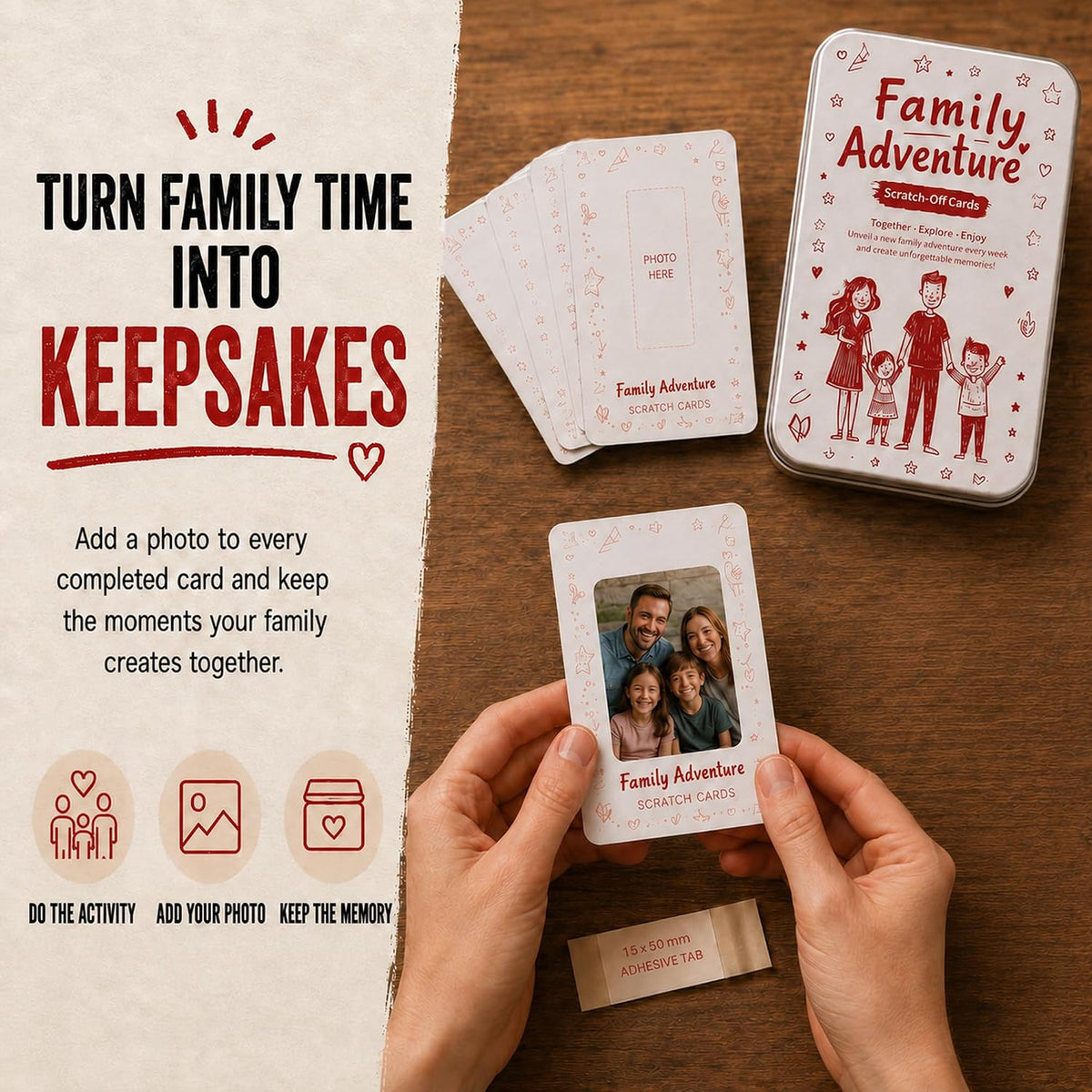 Family Activity Cards, 50 Screen-Free Scratch-Off Activities