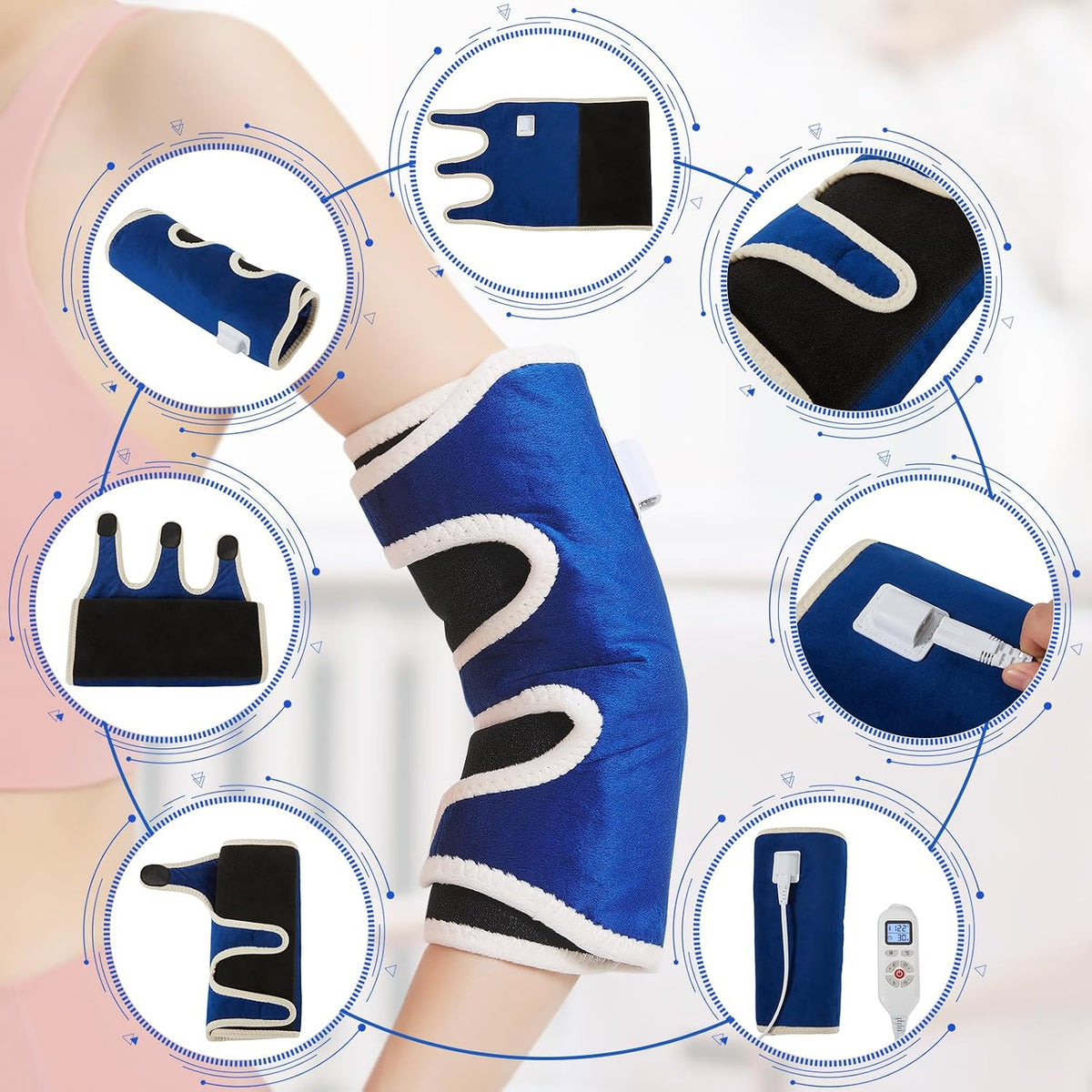 Foot Warmer, Electric Heating Pad for Foot&Ankle Pain Relie Fast Heating