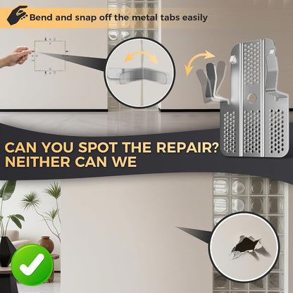 32 Pack Drywall Repair Clips,Easy Install Drywall Clip, Drywalls Patch Clip | Drywall Repair Kit for Damaged Wall and Sheetrock, Metal Drywall Clips for Backing, Drywall Fasteners For 1/2" & 5/8" Panels