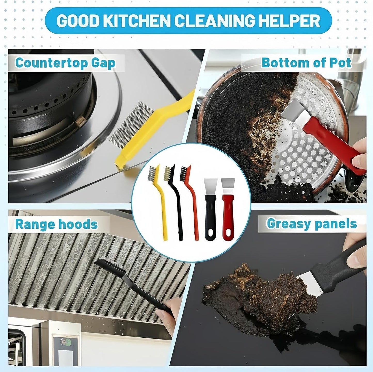 23Pcs Crevice Cleaning Brush Set, Hard Bristle Scrub Brushes Tools for Gaps | Deep Cleaning Window Groove Cleaning Brush, Grout Brush for Tile Lines, Sliding Door, Sill, Shutter, Bottle, Corner, Sink