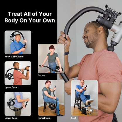 BackBadger Flex Massage Gun Holder Adjustable Ergonomic Extension Handle
