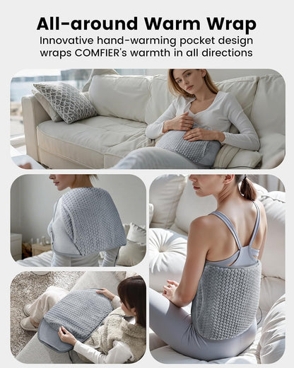 COMFIER Heating Pad with Graphene Heat & Massage for Back FSA Eligible Item
