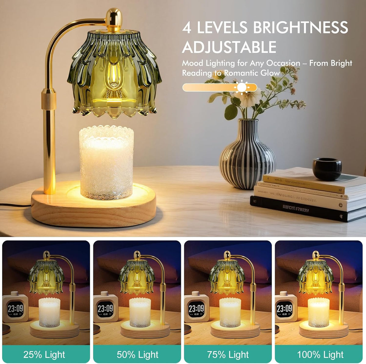 Candle Warmer Lamp with Timer,Birthday Gifts for Women