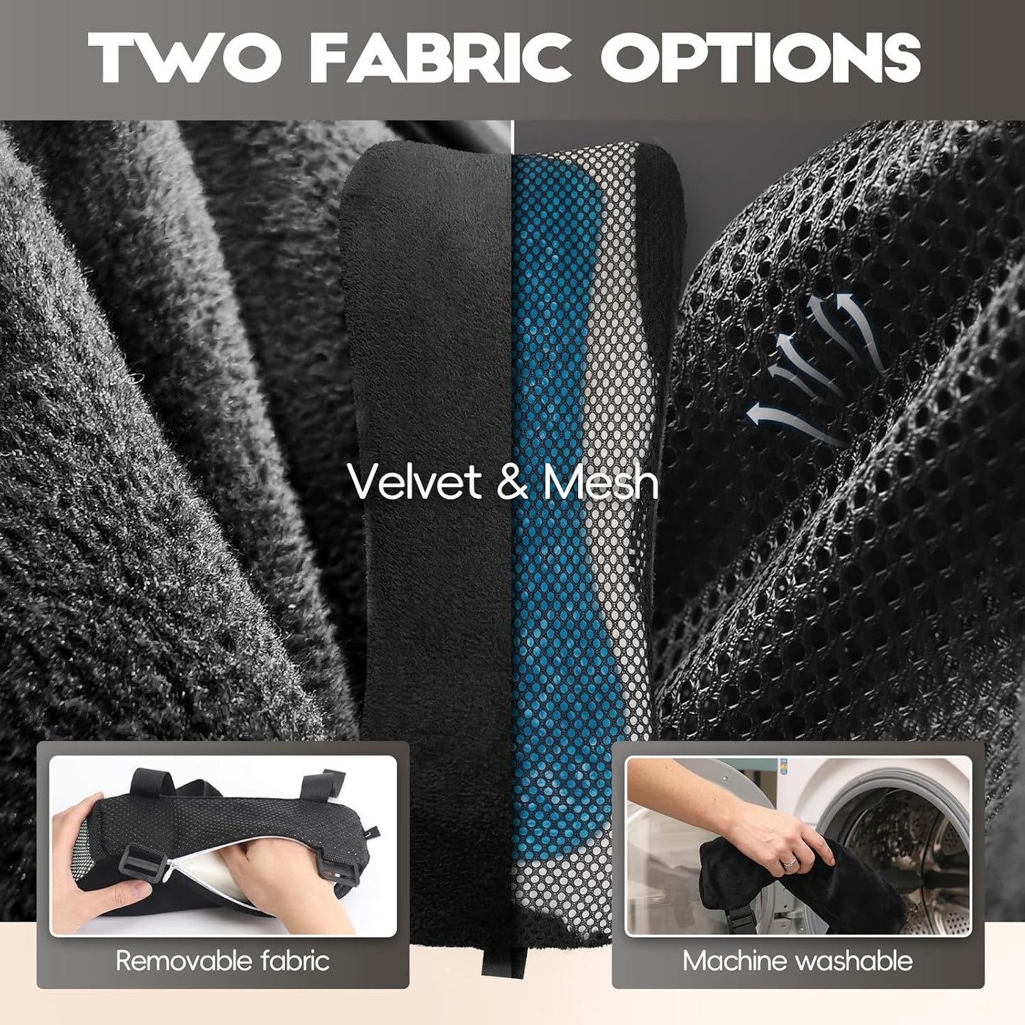 Chair Arm Pads for Office, Wheelchair and Gaming | Memory foam armrest pillows for desk, computer, gaming, office chairs, wheelchairs, and elbow support