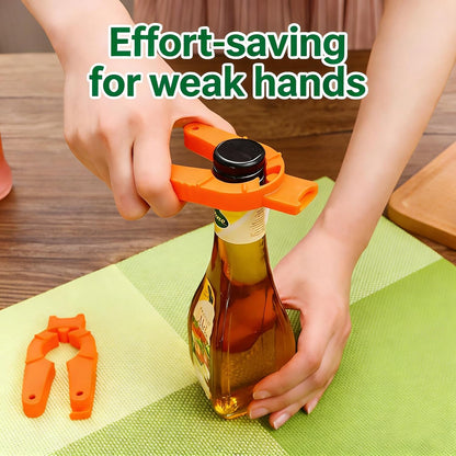 2PCS Can and Bottle Opener, Multifunctional Opener for Weak Hands Children Seniors Elderly Arthritis Sufferers Can Bottle Squeeze Lids and Plastic Grip