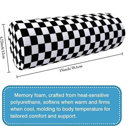 Neck Roll Pillow for Sleeping,Ergonomic Cylinder Tube Pillows for Cervical Spine and Neck Support,Versatile Roll Pillow for Bed,Office,and Travel,Memory Foam Bolster with Washable Cover