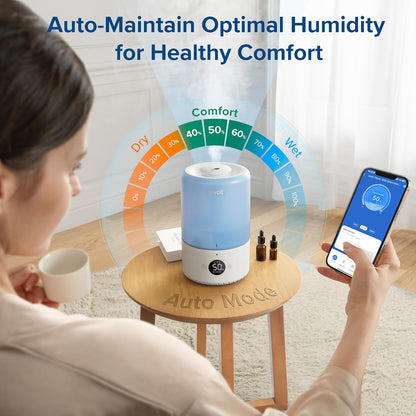Levoit Humidifiers for Bedroom, Smart Warm and Cool Mist, Symptom Relief