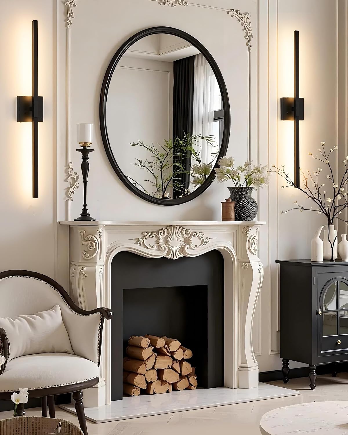 Rayogale Black Battery Operated Wall Sconce with Remote Control 8000mAh