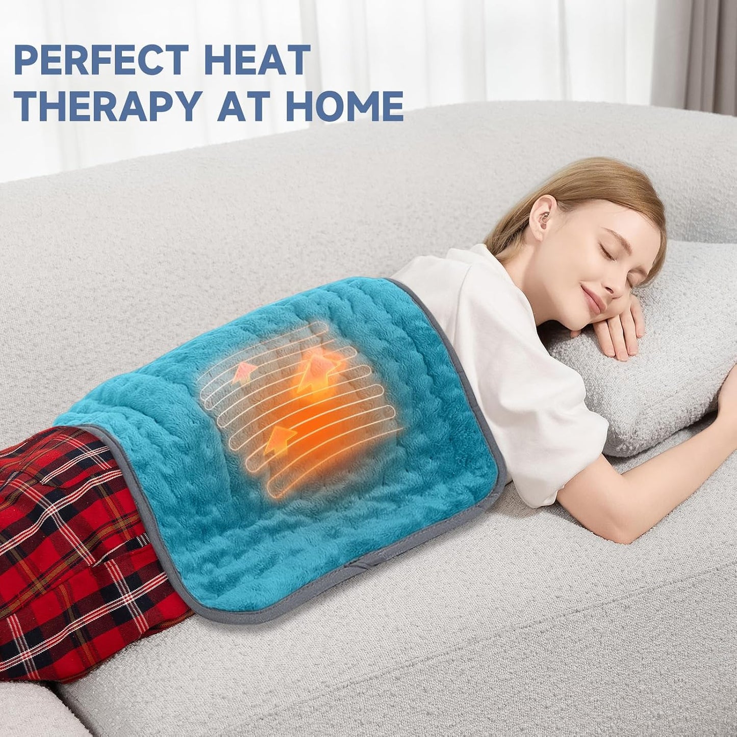 Heating Pad for Back, Neck, and Shoulder Pain Relief, Electric Heat Pad with 6 Heat Levels, Moist Heat Option, Auto Shut-Off, Birthday Christmas Gift for Women Men Mom Dad Grandma, Gift for her