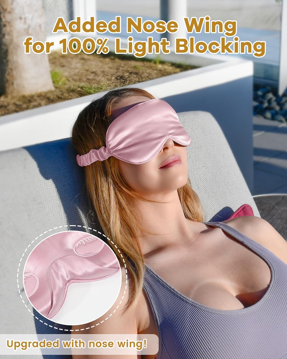 BeeVines 22 Momme Silk Sleep Mask, 3D Contoured Eye Masks for Women (Black) | Luxury 100% Pure Silk Eye Cover for Sleeping, 3D Contoured Eye Shade for Lash Extensions, Zero Eye Pressure & Blackout