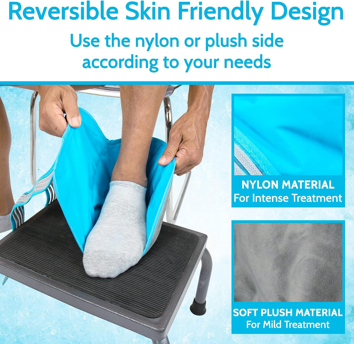 Arctic Flex Ankle Foot Ice Pack Wrap - Reusable Gel for Hot Cold Therapy