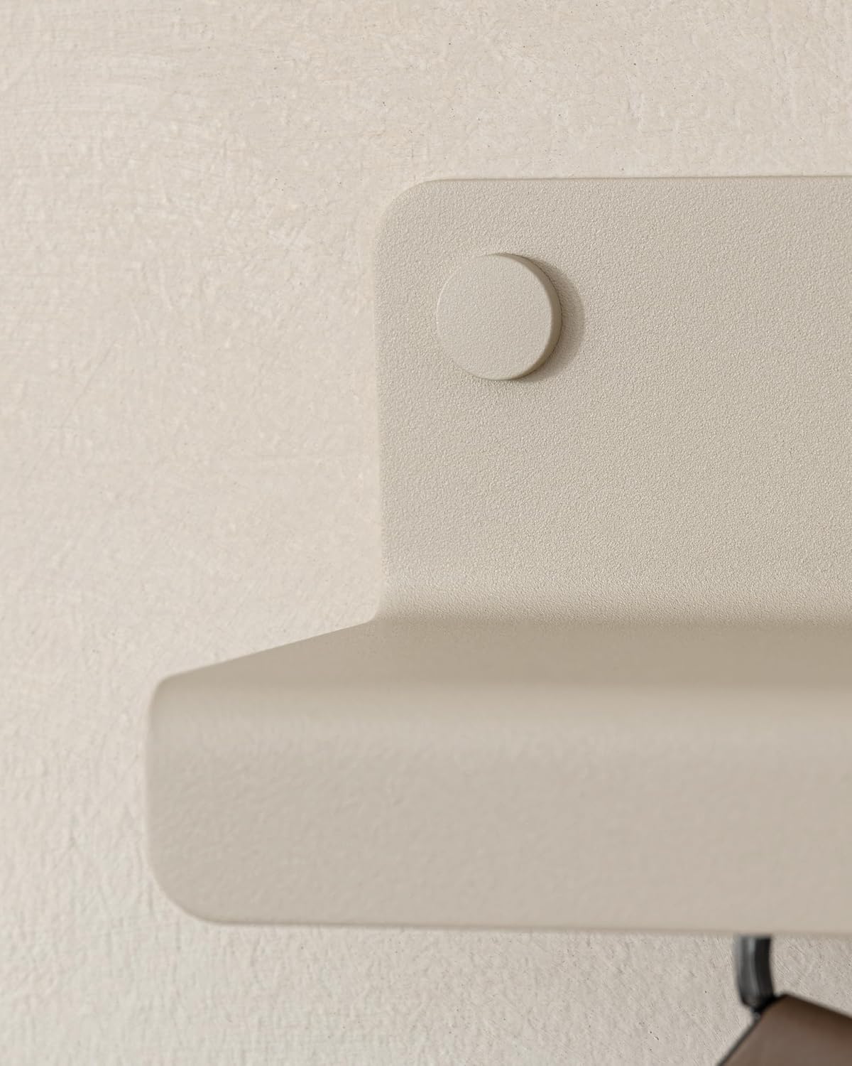 Kazai. Key Holder for Wall 'Holmsen' | Minimalist Key Hooks Design from Berlin | Modern Key Hanger with Metal Shelf | Key Hook Wall Mounted as Hallway Furniture | Sand Taupe