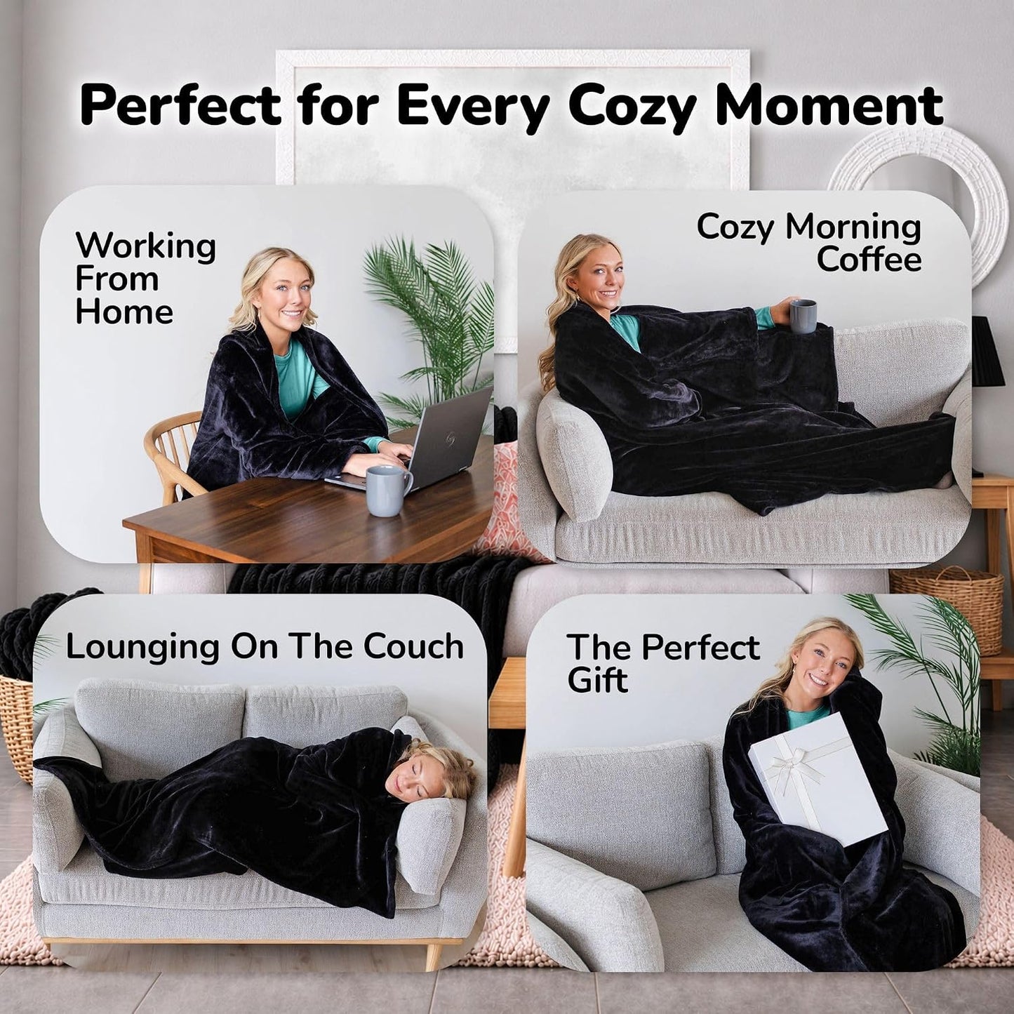 Wearable Blankets for Women & Men, Graduation Day Gift for Her, Cozy Gifts for Women, Wife Birthday Gifts Ideas