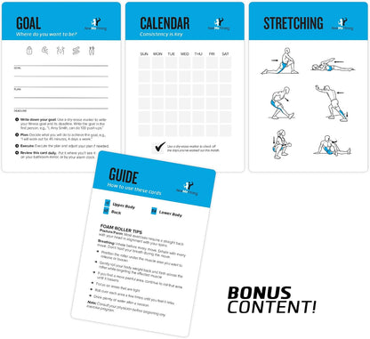 NewMe Fitness Pilates Workout Cards, Fitness Deck for Women and Men