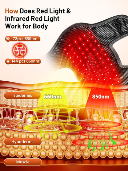 RELEXNOW Red Light Therapy for Shoulder with Vibration Portable FSA/HSA