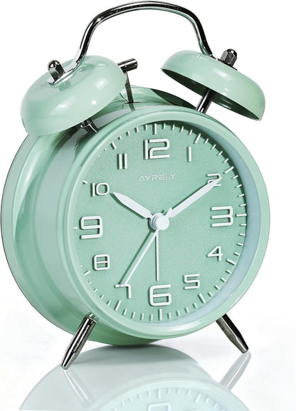 AYRELY® Super Loud Alarm Clock for Heavy Sleepers, 4.5 Inch Twin Bell Retro