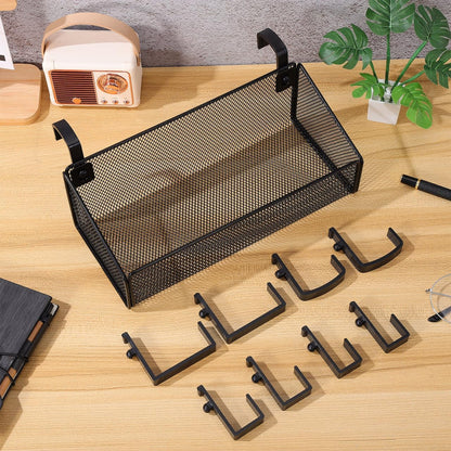 ULTECHNOVO Bedside Hanging Storage Basket Dorm Bedside Organizer with Hooks for Bunk Beds Railings and College Dorms 10.62 X 4.72 X 3.54 in Hanging Shelf for Books Phone Glasses