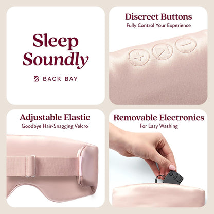 SilkSound Bluetooth Sleep Mask, 100% Mulberry Silk Headphones for Sleeping