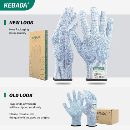 C4 Cut Resistant Gloves, ANSI A4, 100% Food Grade, 1 Pair, Medium | Food grade cutting gloves, glass-free & steel-free, breathable, washable. Ideal for meat cutting, slicing and oyster shucking