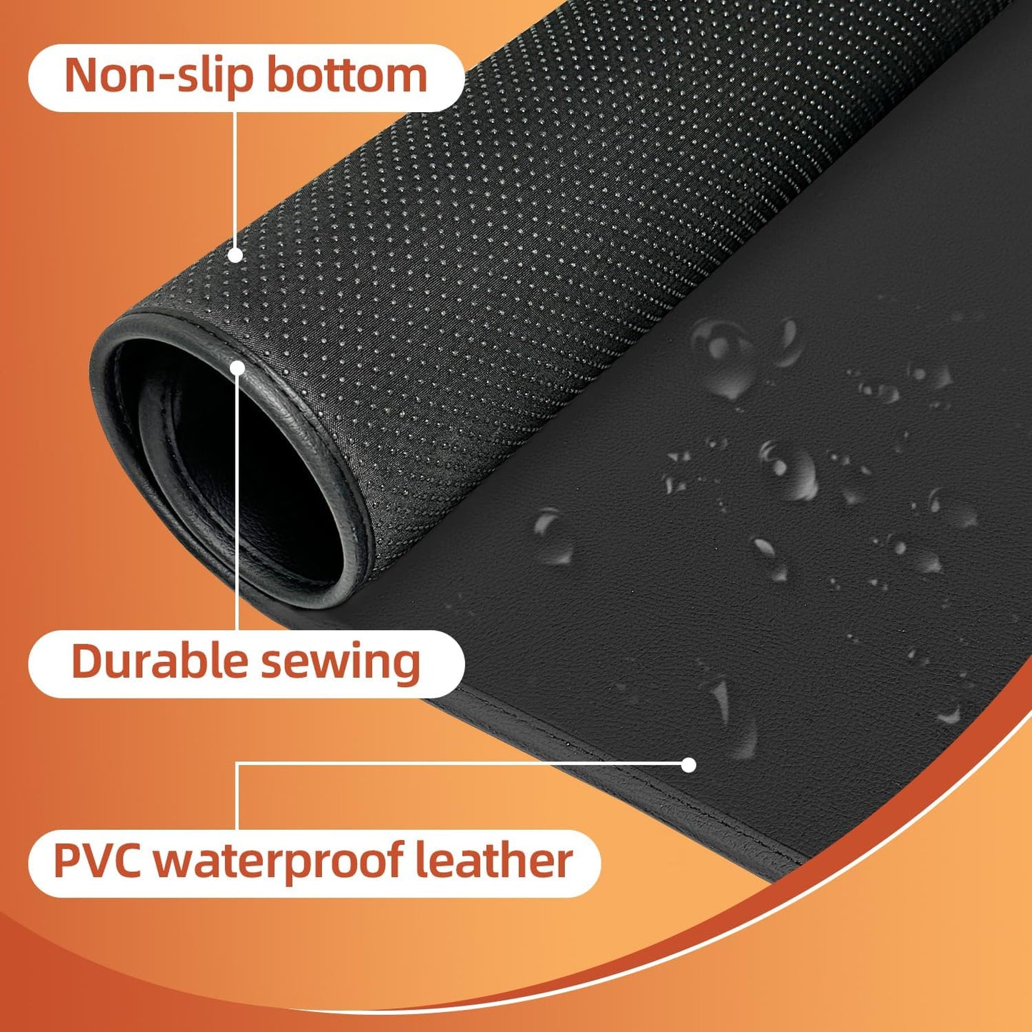 MyPlace Heated Mouse Pad - Heated Desk Mat with 8 Levels Heating & 3 Hours Auto Shut-Off - 31.8”x 17.3”Large Safe Desk Mat Hand Warmer for Home Office Work(Black)