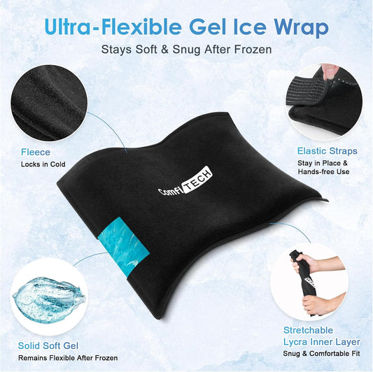 ComfiTECH Reusable Multipurpose Ice Pack with Adjustable Straps, 12" x 15"