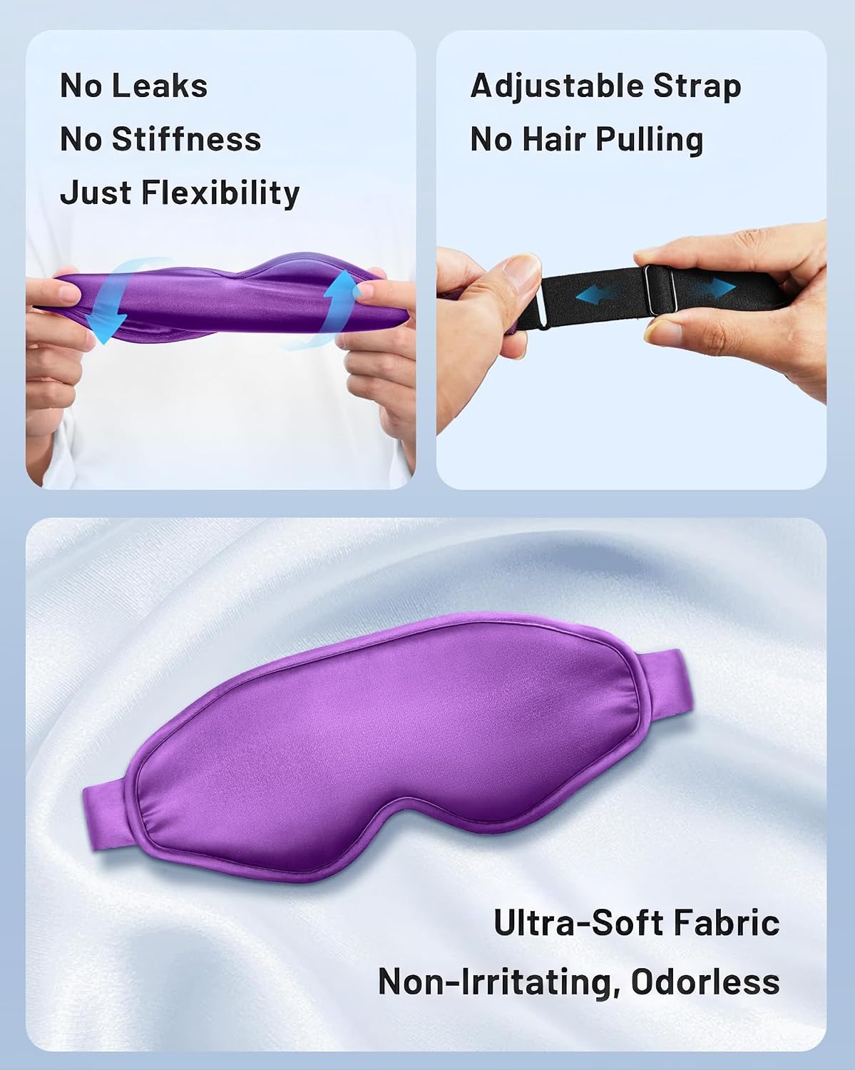 Cooling Eye Mask for Puffy Eyes: Fsa Eligible Items Hsa, Face Ice Eye Pack for Migraine After Surgery Relief - Reusable Cold Compress for Headaches Puffiness - Comfortable Weighted Fit Gel Sleep Mask