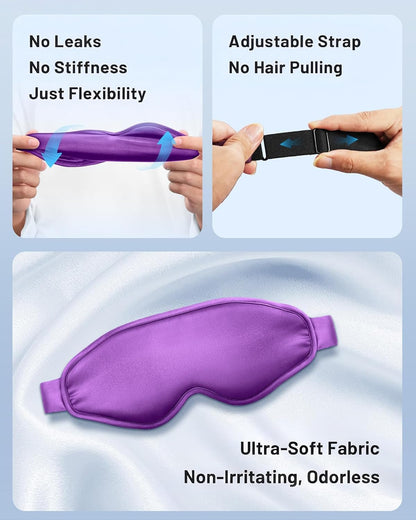 Cooling Eye Mask for Puffy Eyes: Fsa Eligible Items Hsa, Face Ice Eye Pack for Migraine After Surgery Relief - Reusable Cold Compress for Headaches Puffiness - Comfortable Weighted Fit Gel Sleep Mask