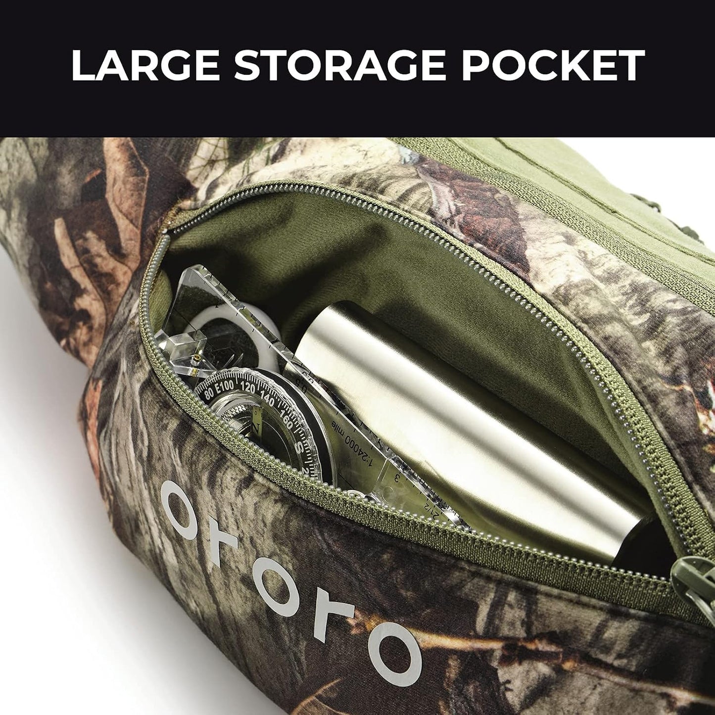ororo 3-Zone Heated Hand Warmer Pouch and Muff with Rechargeable Battery | Up to 14 hrs, soft fleece lining, wind-resistant cuffs, water-resistant shell, adjustable waist belt, and storage pockets