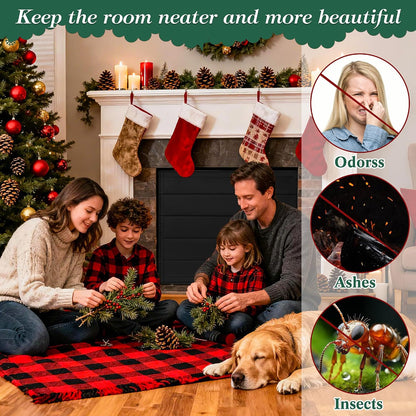 Fireplace Cover, Fireplace Blanket for Heat Loss, Fireplace Draft Cover Indoor, Fireplace Draft Stopper with Full Frame Magic Tape, Fireplace Draft Blocker Save Energy (39"x32")
