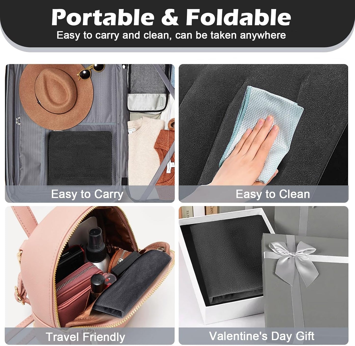 Prosixtoy Portable Wedge Pillow Inflatable Cushion - Body Positioners Lightweight Wedge Pillow for Sleeping, Leg Elevation, Use in Bed, Travel, Camping, Fast Inflating Deflation (Grey)