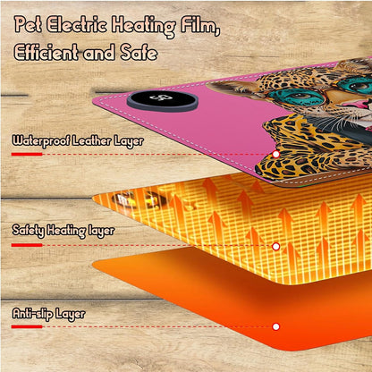 Heated Desk Pad Heated Large Mouse Pad, Electric Quickly Warm Desk Mat with 3 Levels Heating 3 Hours Auto Shut-Off, 31.5" x 13" Warm Gaming Mousepad Hand Foot Warmer, Baby Elephant