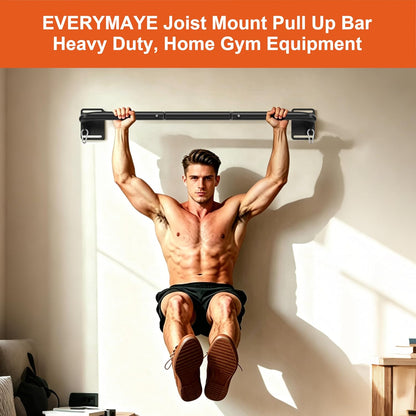 Wall Mount Pull Up Bar, Heavy Duty Alloy Steel Hanging Bar for Exercise, Multi-Functional Doorway Pull Up Bar for Home Gym Workout